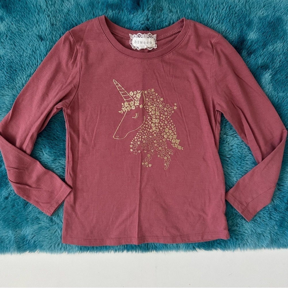 btween Mauve Unicorn Long Sleeve Tee Size 6X